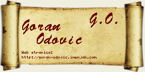 Goran Odović vizit kartica